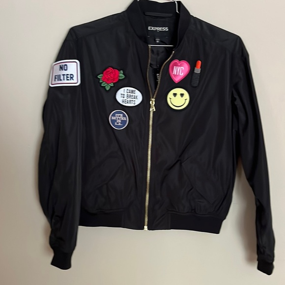 Nwt Express “came to break heart” windbreaker /bomber jacket - Picture 2 of 3